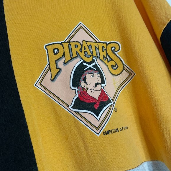 Vintage 1993 Competitor MLB Pittsburgh Pirates Color Block T-Shirt Size XL - Picture 4 of 7